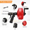 35FT Drain Snake Tools, 14-in-1 Double Mode Drain Auger (New)
