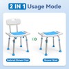 Loyoda Shower Chair for Inside Shower with Removable Back, Adjustable