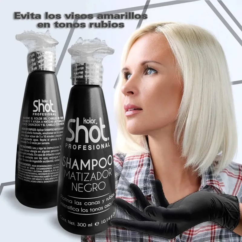 Shampoo Matizador Negro Intensifica Tonos Kolor Shot