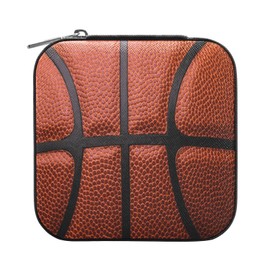 SUABO Basketball Ball Texture Jewelry Box Necklace Ring Storage Organizer Mini Jewelry case Earrings Leather Jewelry Travel Organizer for Women Girls Girlfriend Wife Gift