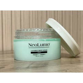 Neolumo 2-Synergy Body Scrub Kiwi, Vitamin C, Vitamin E 10.5oz 300mL New Sealed