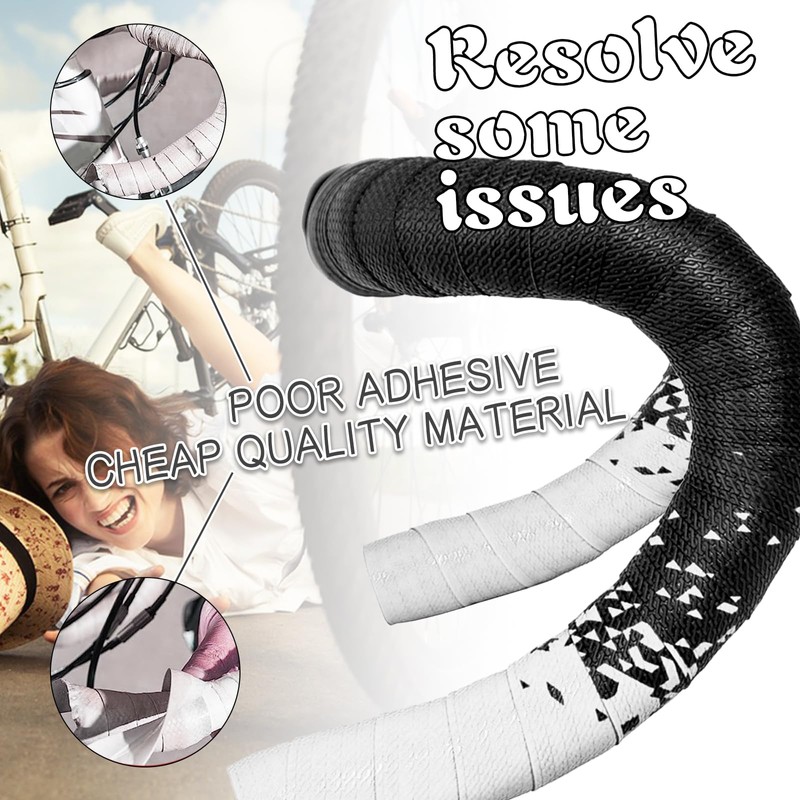 DINTSTYLE 2pcs Bike Handlebar Tapes, Road Bicycle Bar Tape, Cycling