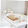 iplusmile Bamboo Soap Dish Set 2pcs Wave-Shaped Soap Holder Drainage
