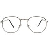 The One Who Knocks Clear Rectangular Aviator Lens Glasses, Silver