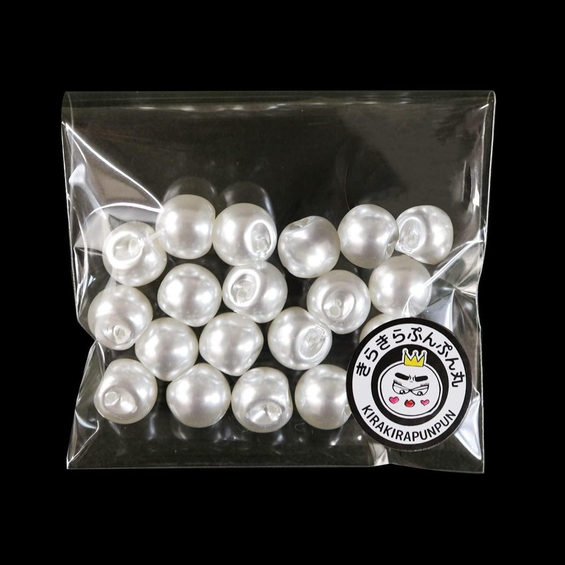 【Pearl Button】 Pearl Button White Glossy Circle 20-Piece Set 【10mm】