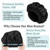 COMNICO Silk Bonnet, Satin Bonnet, Double Layer Silk Cap, Sleep