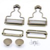 6 Sets Overall Buckles Metal Suspender Replacement Buckles with Rectangle
