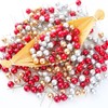 300 Pcs Christmas Holly Berries Red Gold and Silver Artificial