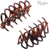 Parcelona French Denetelle Tortoise Shell 3 1/2" Hair Claw Clips