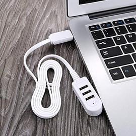 White USB Splitter 3USB Multifunction 3a Charging Converter Extension Line Extension Multi-Port Hub Hub - White 30cm-30cm,Accessories, Computer and Accessories