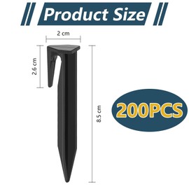 Zofory Pack of 200 Ground Pegs for Robotic Lawnmower Boundary Cable, Ground Spikes, Ground Anchors, Lawn Mower Accessories, Ground Hooks, Compatible with Lawn Robot Worx, Gardena, Husqvarna, Bosch