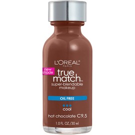 L'Oreal Paris Makeup True Match Super-Blendable Liquid Foundation, Hot Chocolate C9.5, 1 Fl Oz,1 Count
