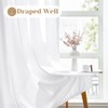 HOMEIDEAS Non-See-Through White Privacy Sheer Kitchen Curtains, 30 X 36
