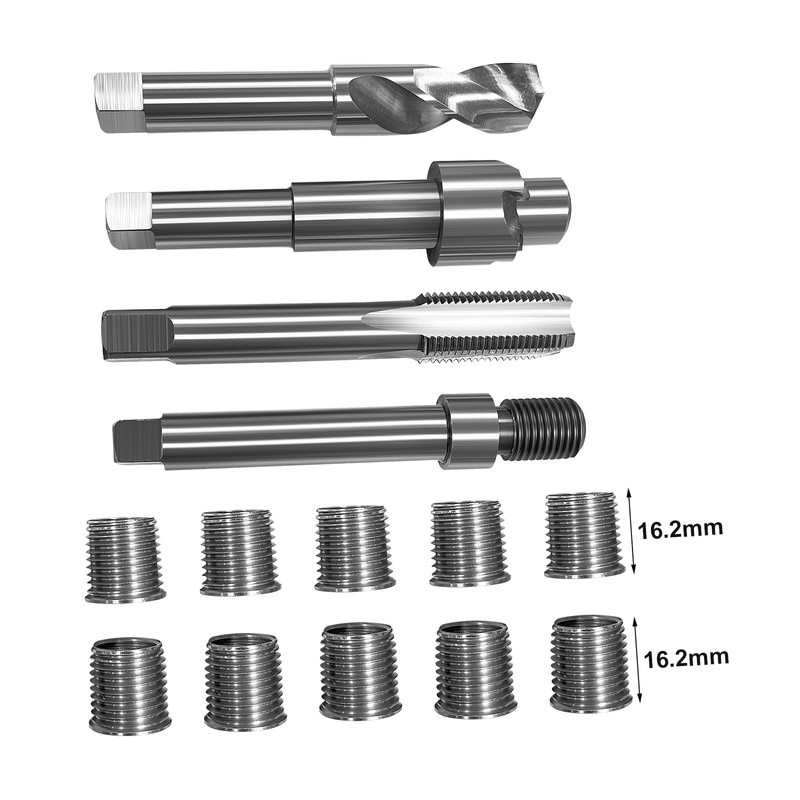 JMSMSH M14*1.5 Metric Thread Repair kit,10 16.2MM Stainless Steel Inserts