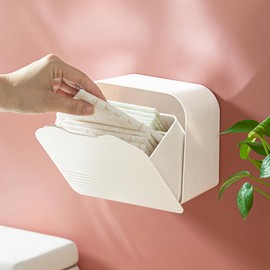 Poeland Wall Mounted Small Items Storage Box Sanitary Napkin Organizer