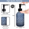 Blue Glass Dish Soap Dispenser for Kitchen, 12oz Refillable Liquid