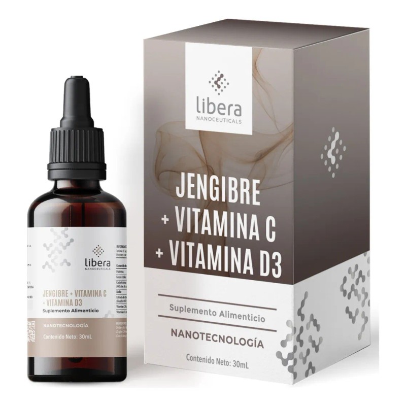 Libera Jengibre + Vitamina C + Vitamina D3, Nanotecnología Sabor
