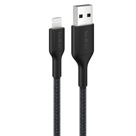 Belkin USB-A to Lightningケーブル 編組PCR 1M ブラック CAA020fq1MBK
