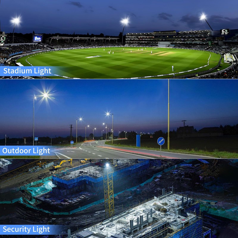 ISUERFY 300W LED Flood Light Outdoor with Plug, 36000LM Ultra