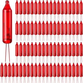 Remagr 210 Pcs 3.5v Christmas Mini Light Bulbs Christmas Incandescent Wire String Lights Clear Replacement Bulbs for Christmas Tree Xmas Thanksgiving Indoor Outdoor Decor (Red)