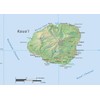 Hawaii Physical State Map - 23.3 x 16.5 Inches -