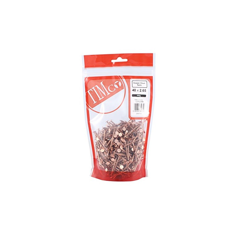 TIMco COP238MB Copper Clout Nails 38 x 2.65 - (0.5kg