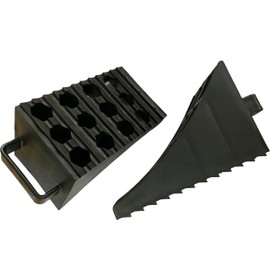 Vanilla Leisure Wheel Chocks with Handles - 2 Pack - Secure Your Caravan, Motorhome, Motorcycle & Campervan & More - Portability & Strong - Universally Compatible with all Vehicles