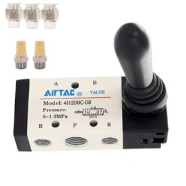 Hand Lever Valve AirTAC 4H230C-08 1/4"PT 5/3 Way Closed Center Manual Control Direct Acting Type Pneumatic Air