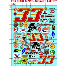 Racing Sponsor Lexan Body Car Racing - Sticker Gang Sheet 79 - White Vinyl 1/12 to 1/10 Scale White Vinyl R/C Model Decal Sticker Sheet Radio Control Lexan Body Decoration