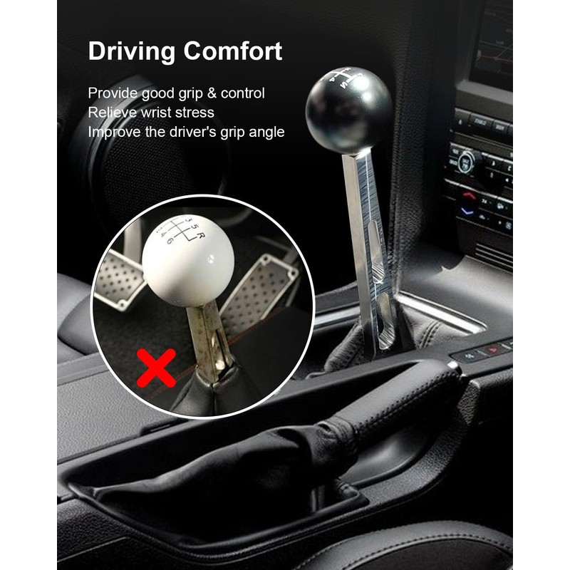 JUFZQO 10 Inch Bent Shifter Handle Lever Fit for Tremec