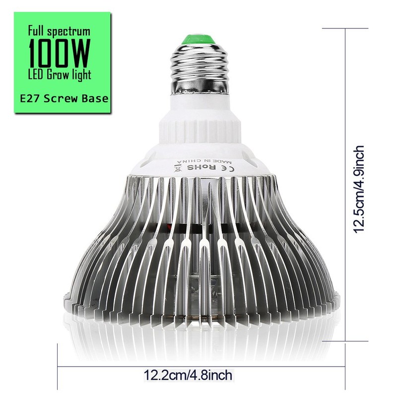 100W Led Grow Light Bulb Full Spectrum,Plant Light Bulb with