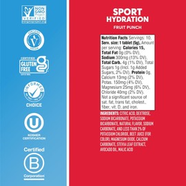 Nuun Active: Fruit Punch Electrolyte Enhanced Drink Tablets (2-Pack of 10)