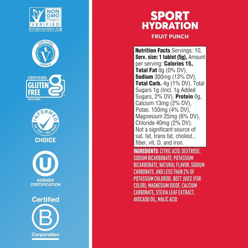 Nuun Active: Fruit Punch Electrolyte Enhanced Drink Tablets (2-Pack of