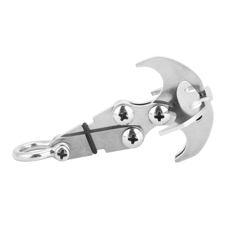 Akozon Grappling Hook, Claw Outdoor Survival Carabiner with Rope Tool