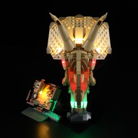 YEABRICKS LED Licht für 76969 Jurassic World Dinosaurier-Fossilien: Triceratops-Schädel Bausteine Modell (Bausteine Set Nicht enthalten)