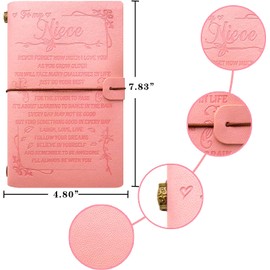 Niece Gifts from Auntie,Gifts for Nieces from Aunt,Niece Journal from Aunt,Niece Keychain,Niece Mirror