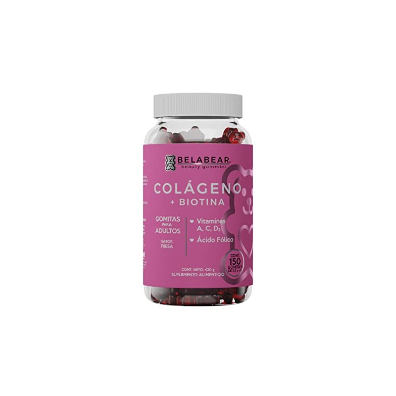 solanum Belabear Colágeno + Biotina con Vitamina A, C, D3,