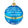Collections Etc Holiday Sentiment Trinket Ornaments with Heartwarming Quote and