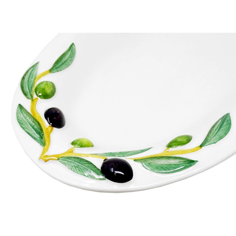 Lashuma Handmade oval serving plate made of Italian ceramic in