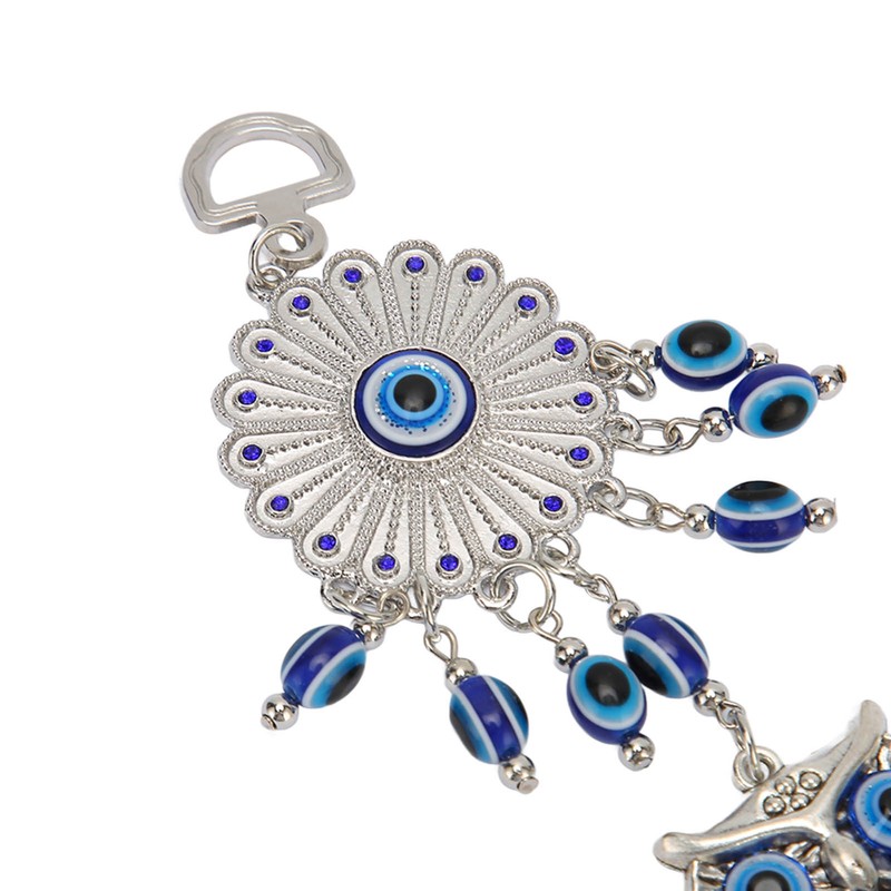 2pcs Blue Eye Owl Ornament Good Luck Attract Wealth Fashionable