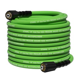 SITIMIMIL® Pressure Washer Hose 100 FT 1/4" 3100 PSI, Kink Resistant & Super Flexible Replacement Hose for Gas & Electric Power Washers, Compatible with M22 14mm, No-Leak Design