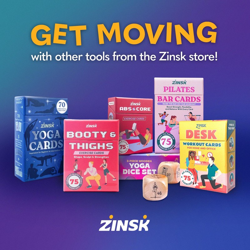Zinsk 75 Booty & Thighs Exercise Cards - Feel the