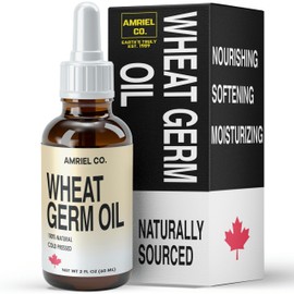 Wheat Germ Oil 60ml – 100% Pure Cold-Pressed Oil Rich in Vitamin E for Skincare, Haircare, and Wellness BY AMRIEL CO.