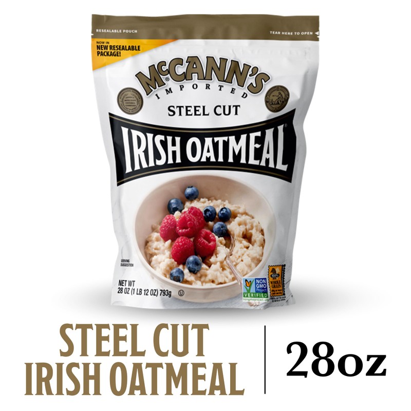 McCann's Irish Oatmeal, Traditional Steel Cut Oats, 28 Ounce Bag