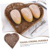 Mikinona 1Pc Natural Woven Rattan Fruit Basket Creative Tabletop Snack