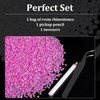 8000pcs 3mm Resin Rhinestones Bulk, Pink AB Flatback Round Jelly