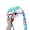 400ML Cute Camera Shape Water Cup  Kids Water Bottle With Straw Drinking Water Jug with Adjustable Shoulder Strap for Girls