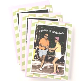 SHADE TREE GREETINGS Funny Anniversary Greeting Card (5" x 7") by Actual Pictures | 3 Pack + 3 Envelopes (Music Never Stops)