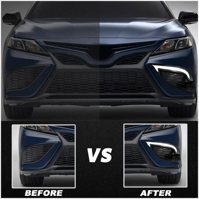 KEEGTBOX Switchback White/Amber LED DRL Front Fog Daytime Running Light