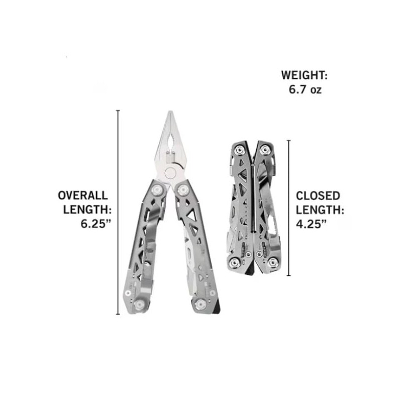 15-Piece Butter fly Multi-plier Multi-Tool, Stainless Steel